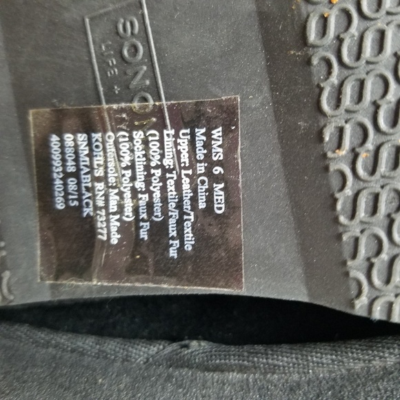 Sonoma Black Leather Upper Boots Size 6 - Picture 6 of 6